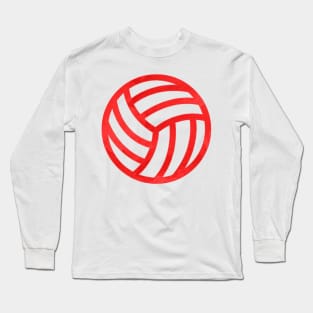 Volleyball Red Long Sleeve T-Shirt